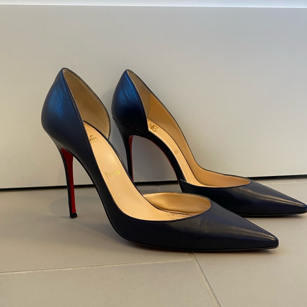 Christian Louboutin navy blue high heels size 39.5